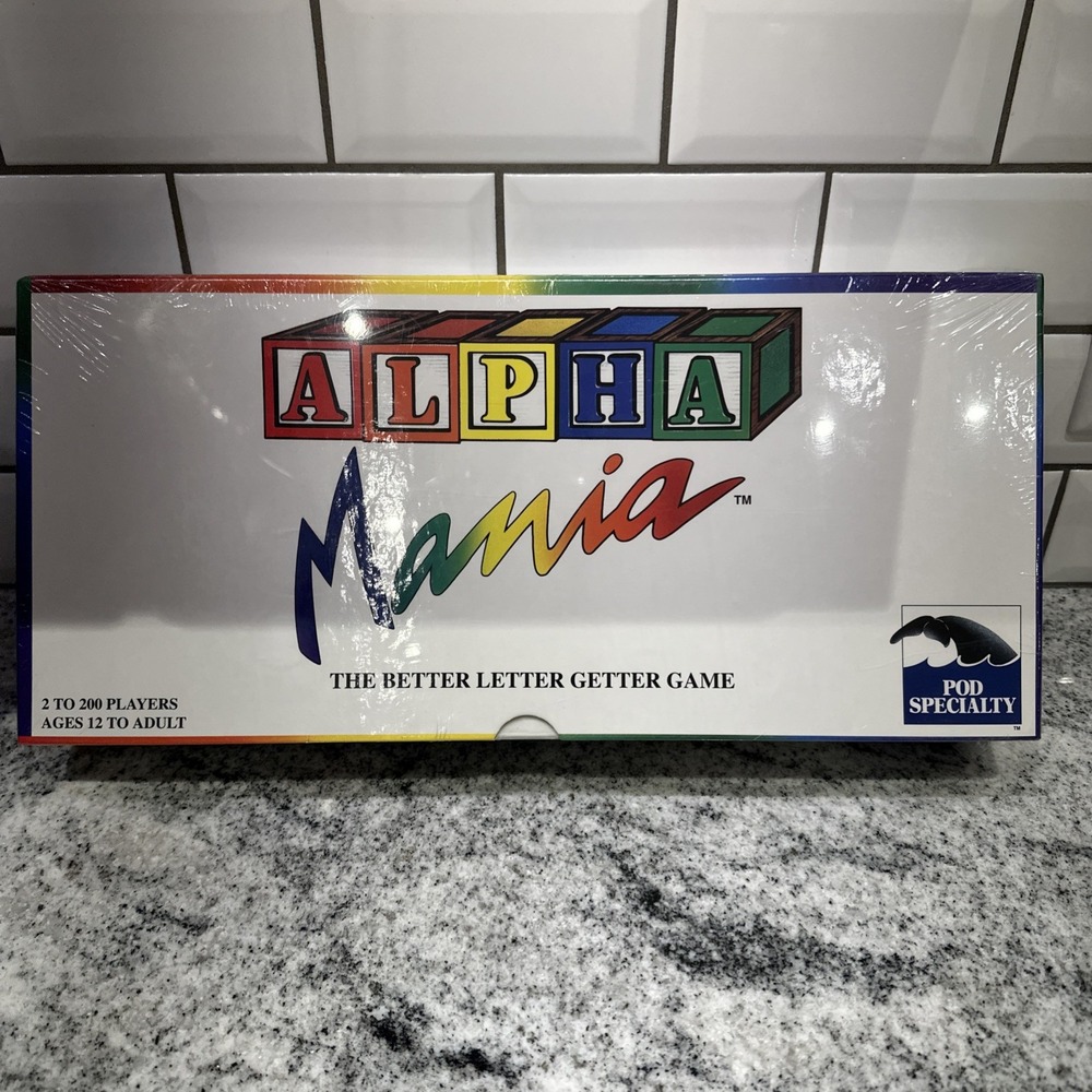 Vintage 1992 Pod Speciality Alphamania Strategy, Skill, And Chance Game‎